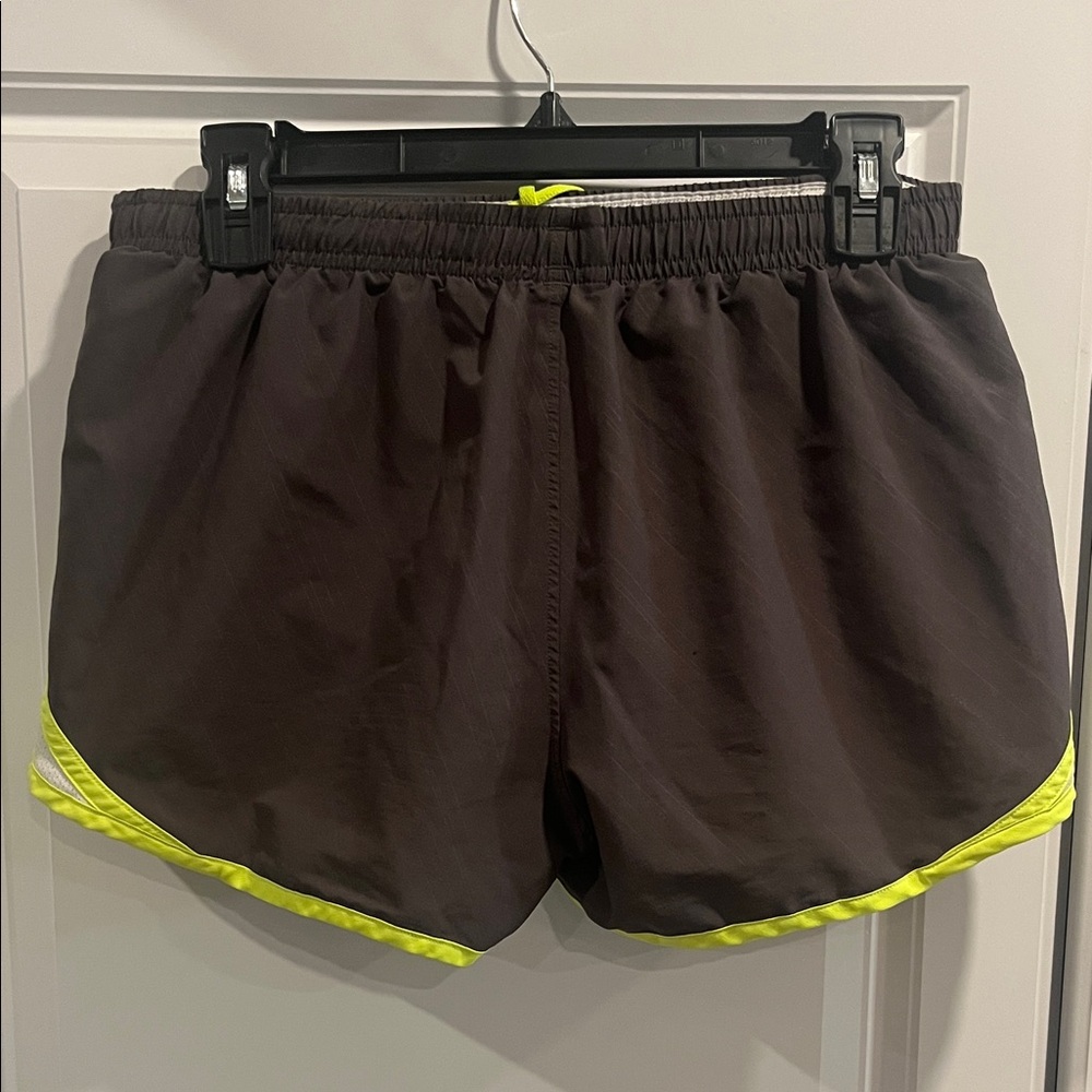 Under Armour Run Women's Black Shorts with Neon Yellow Trim - Picture 5 of 8